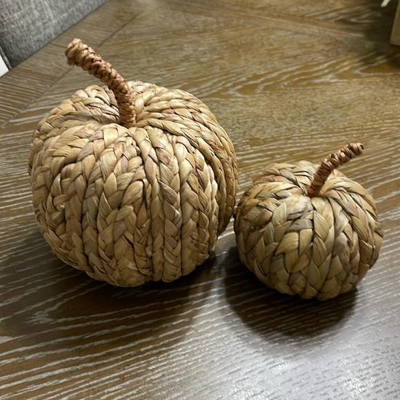 Threshold Accents Threshold Pumpkin Corn Husk Wicker Woven Rope